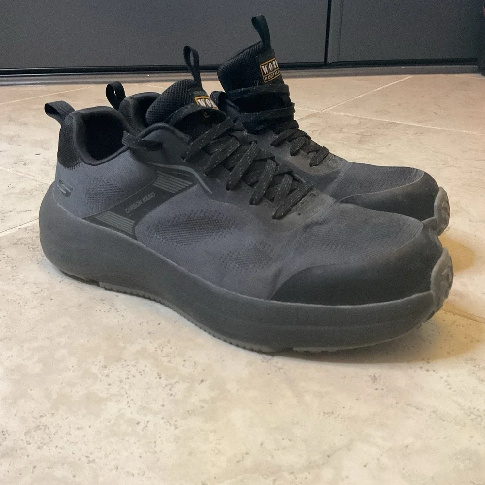 Sketchers Work Transport Lite 200263 Air Cooled Memory Foam Insoles, Black Sz 11